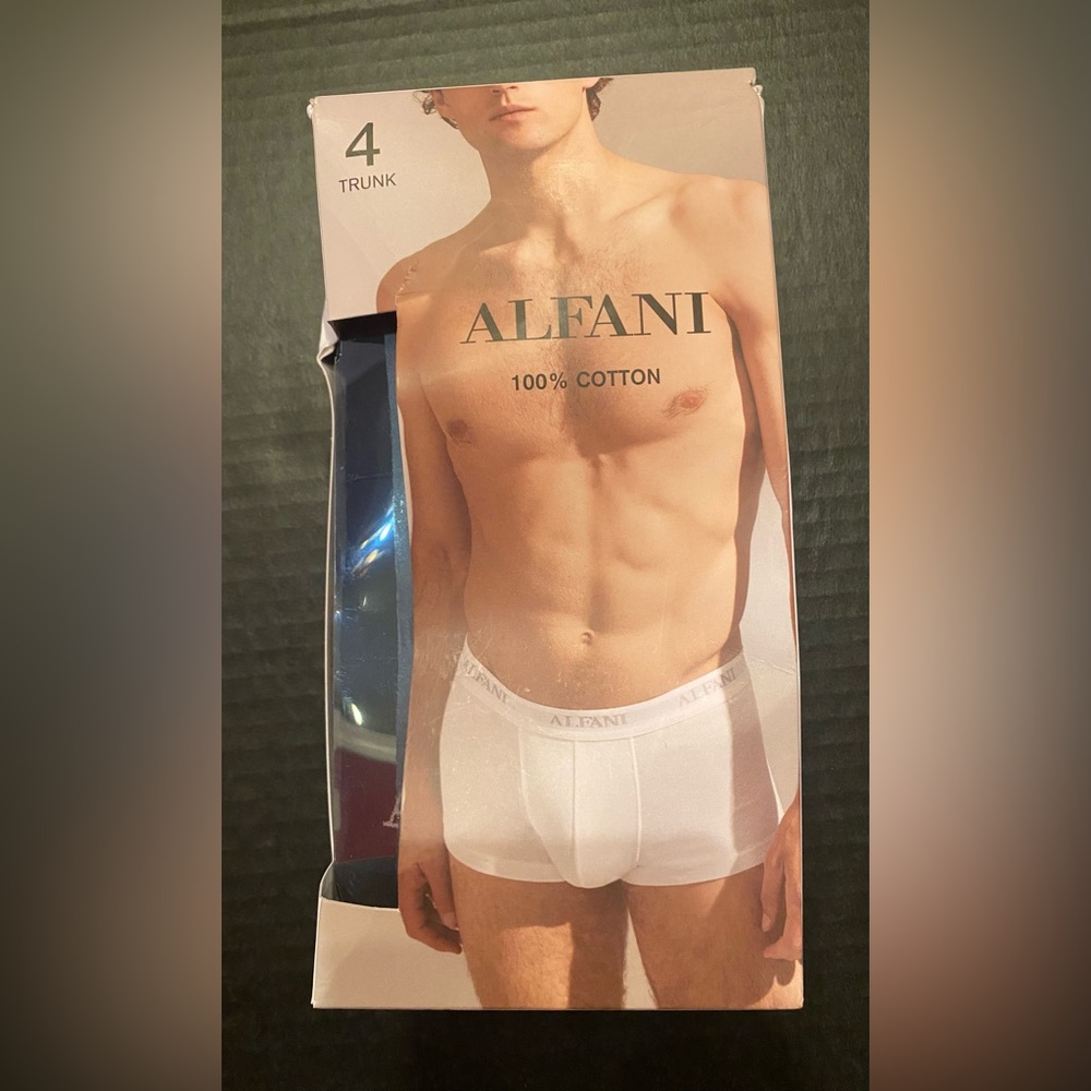 Alfani Men’s 4 Pack Trunks Boxer Briefs in‎ Black Size XL 38-40 NWT
